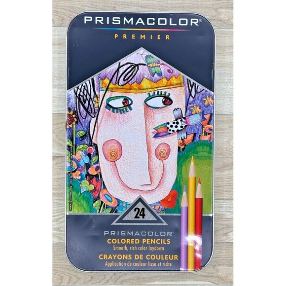 Prismacolor Premier Colored Pencils Artist Quality Rich Thick Color 24 Piece EUC - Picture 1 of 10